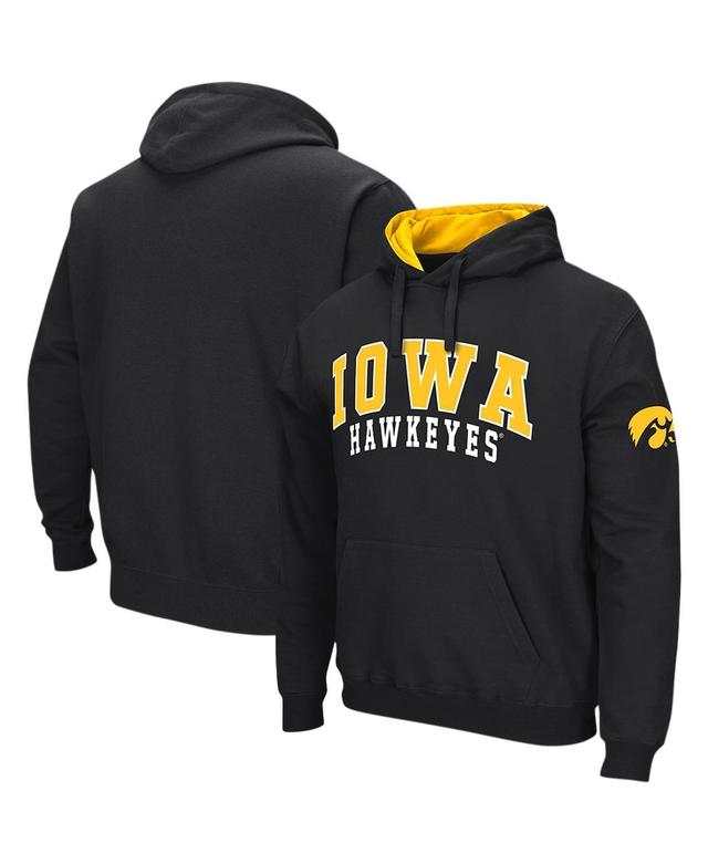 Mens Colosseum Black Iowa Hawkeyes Double Arch Pullover Hoodie Product Image