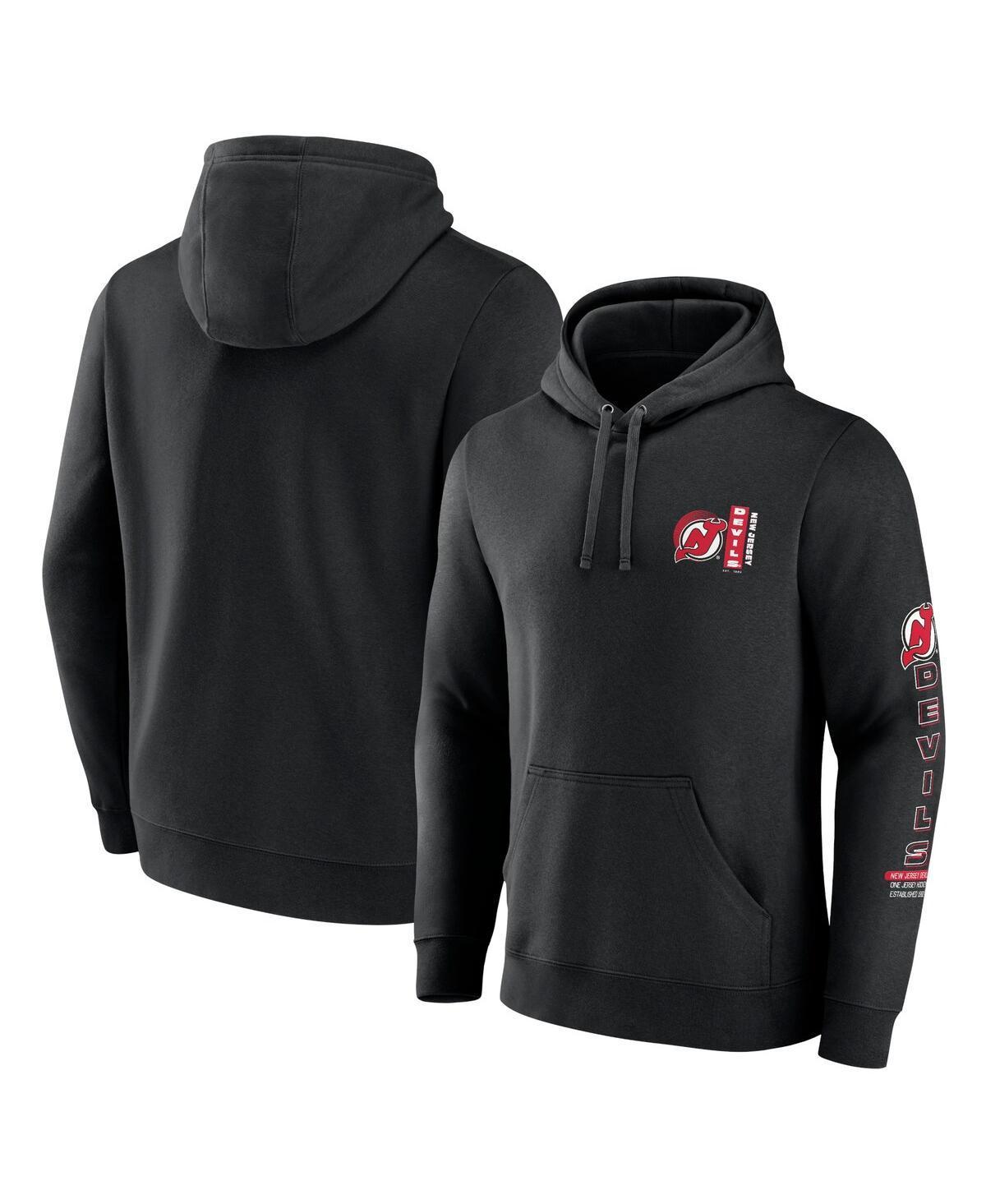 Mens Fanatics Black New Jersey Devils Revolution Pullover Hoodie Product Image