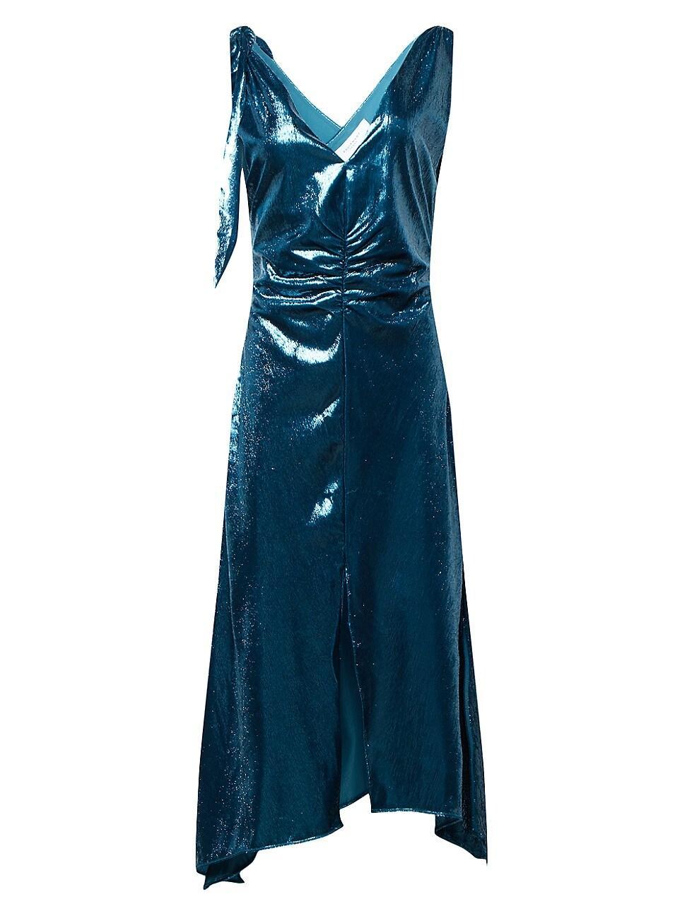 Womens Zoe Metallic Midi-Dress Product Image