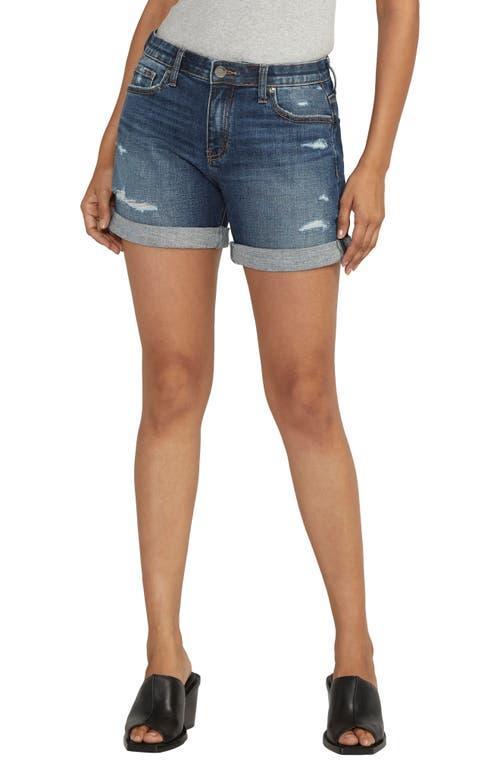 JAG Alex Mid Rise Boyfriend Denim Shorts Product Image