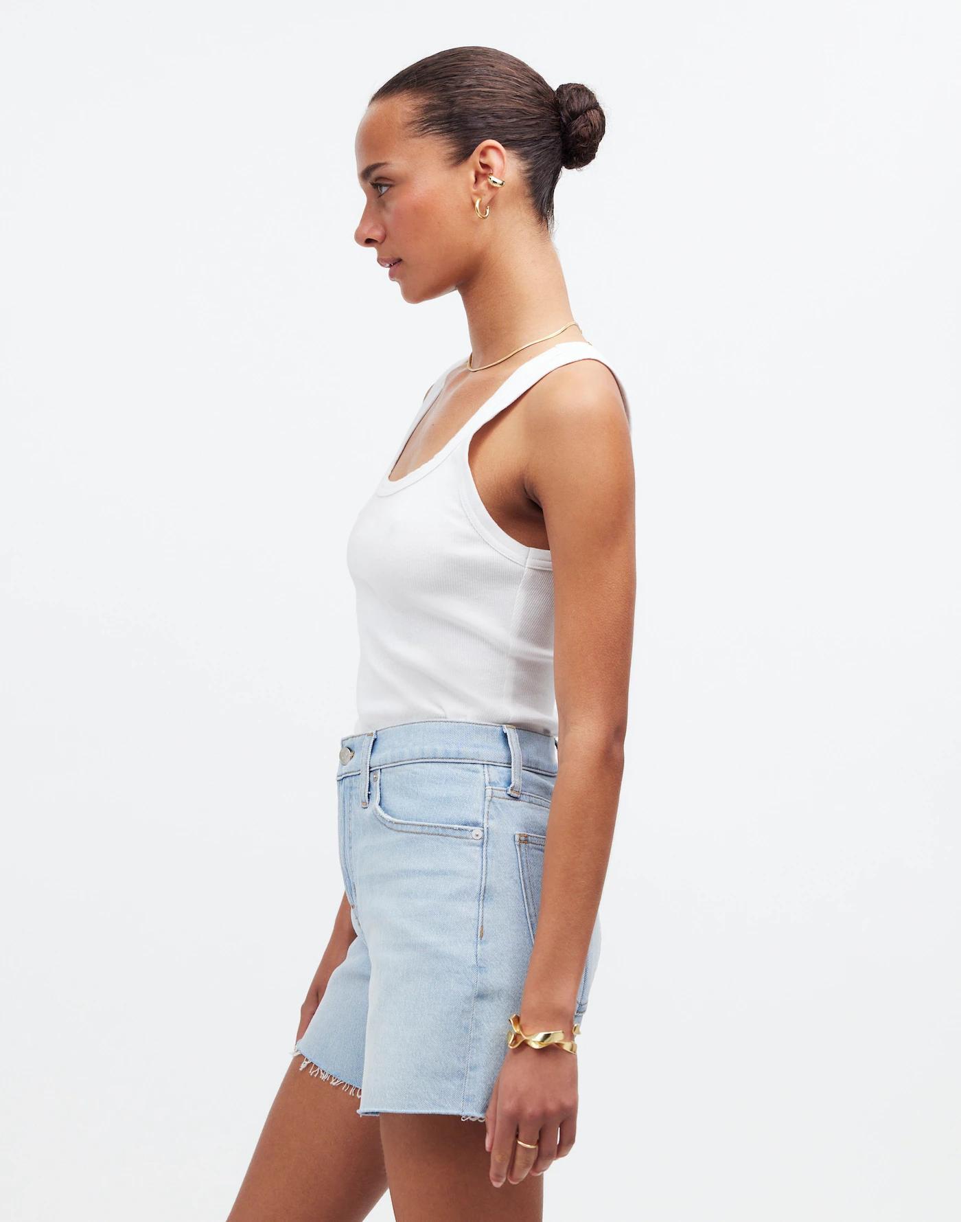 The Perfect Vintage Jean Short in Fitzgerald Wash: Raw-Hem Edition Product Image