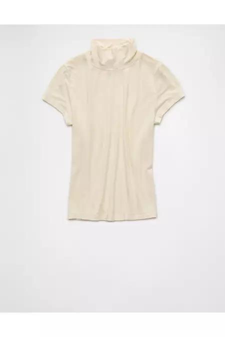 AE Soft Sexy Cropped Mock Neck Tee Women's Product Image