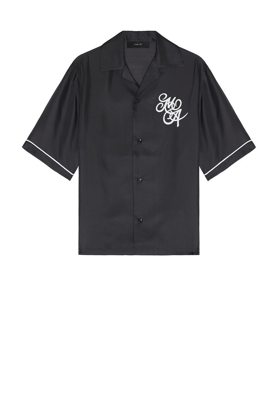 AMIRI Ma Swirl Bowling Shirt In Black Product Image