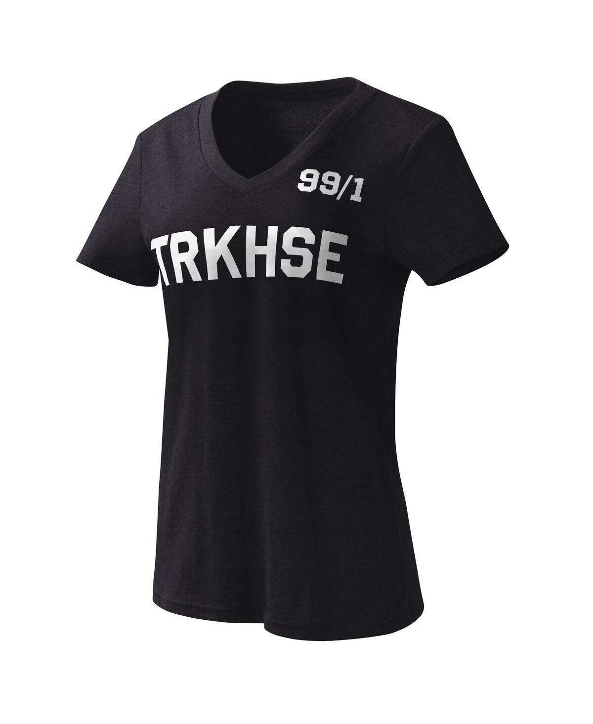 Womens G-iii 4Her by Carl Banks Black Trackhouse Racing Dream Team V-Neck T-shirt Product Image