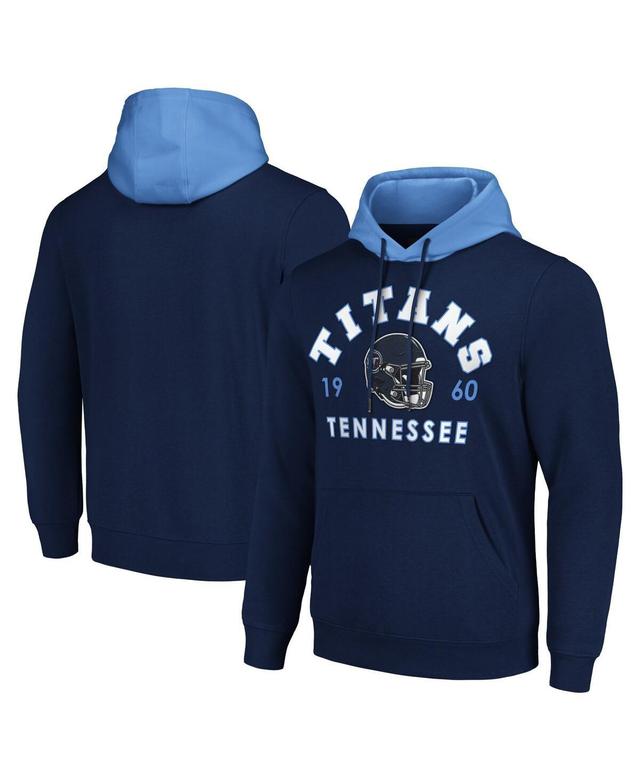 Mens G-iii Sports by Carl Banks Navy Tennessee Titans Colorblock Pullover Hoodie Product Image