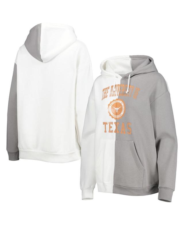 Womens Gameday Couture Gray Texas Longhorns Split Pullover Hoodie - White Product Image