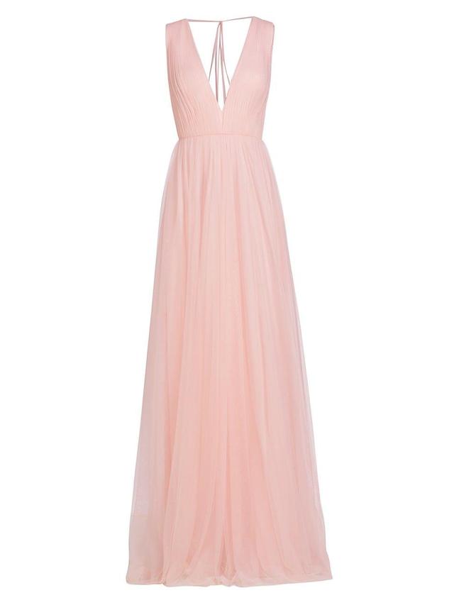 Womens Vias Pleated Tulle Gown Product Image