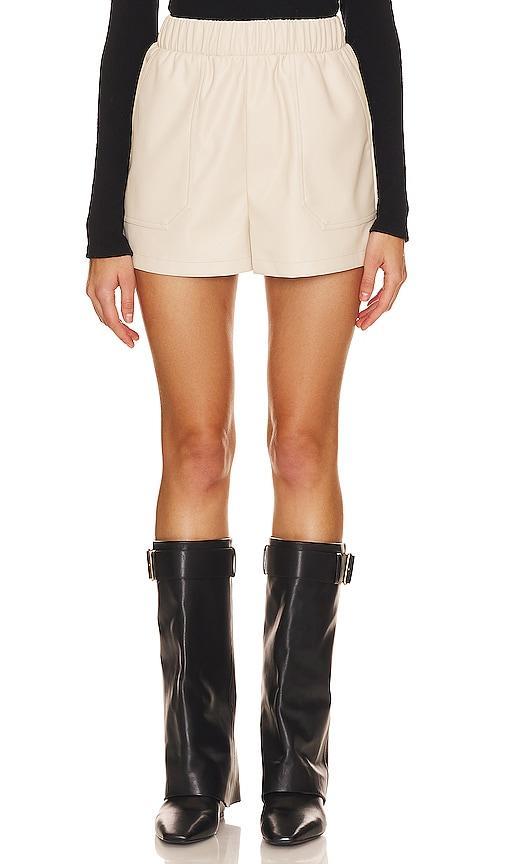 Steve Madden Faux the Record Faux Leather Shorts Product Image