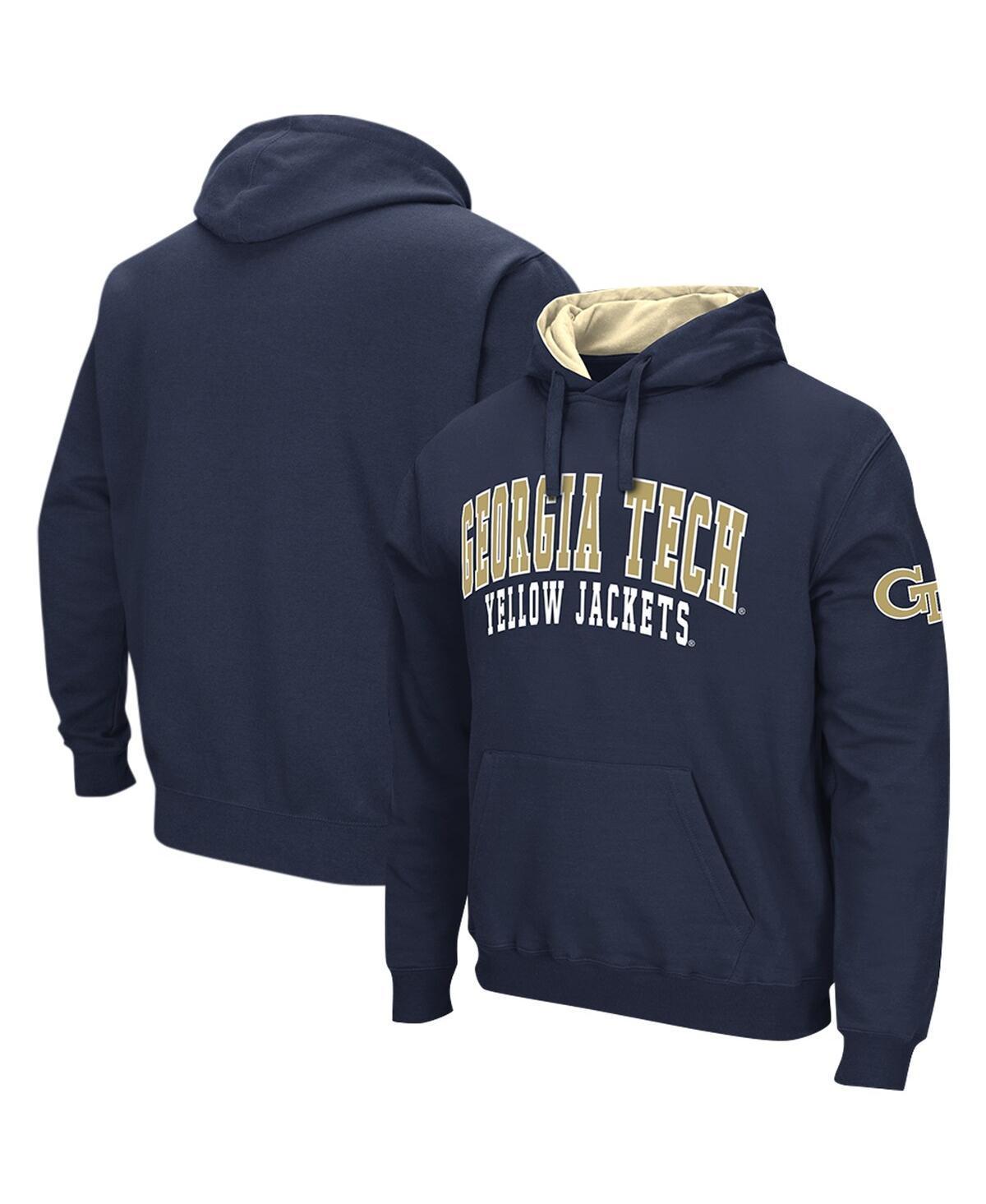 Mens Colosseum Navy Georgia Tech Yellow Jackets Double Arch Pullover Hoodie Product Image