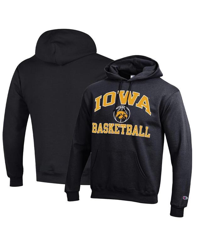 Mens Champion Black Iowa Hawkeyes Basketball Icon Powerblend Pullover Hoodie Product Image