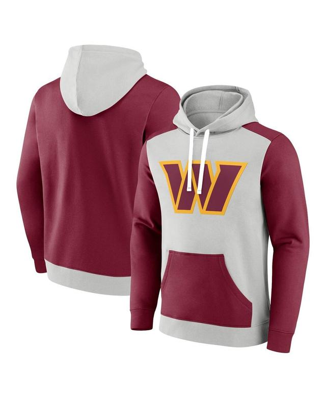 Mens Fanatics Branded White/Burgundy Washington Commanders Primary Arctic Pullover Hoodie Product Image