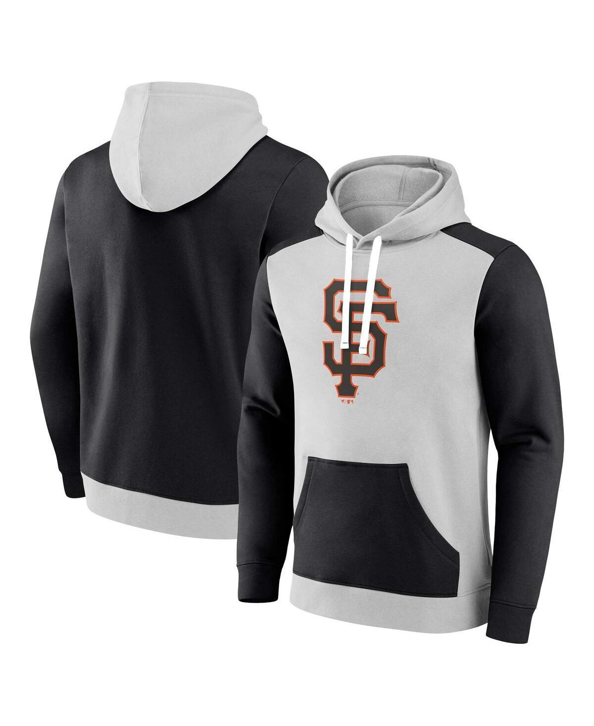 Mens Fanatics Branded Gray/Red Chicago Bulls Arctic Colorblock Pullover Hoodie Product Image