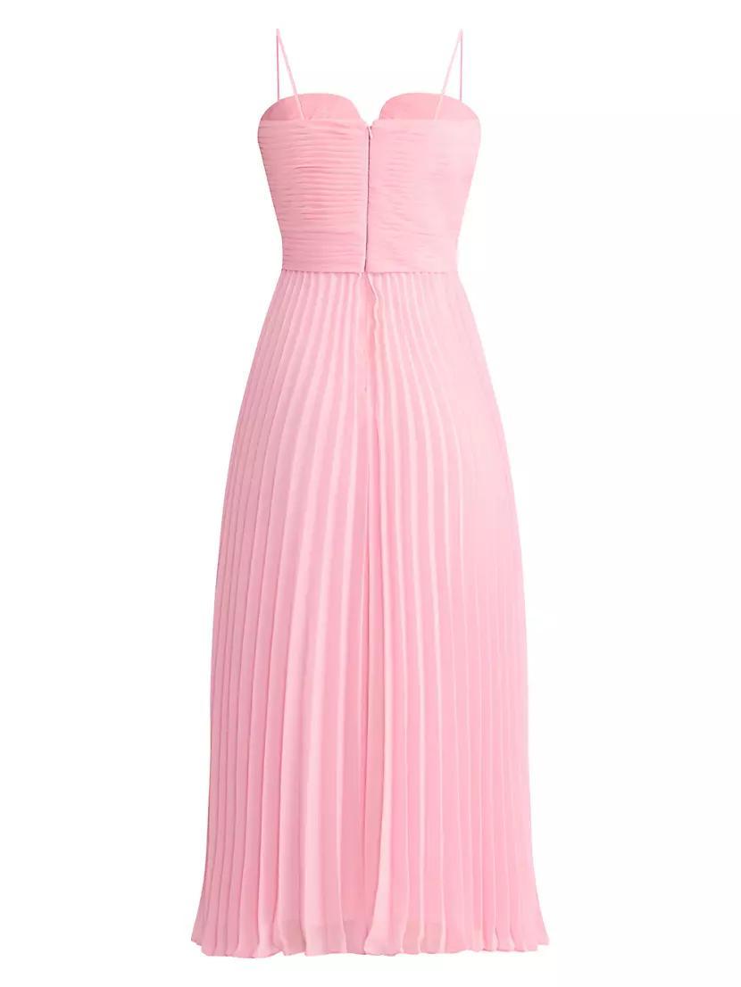 Pleated Chiffon Midi-Dress Product Image