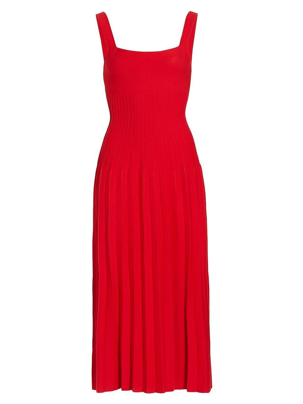 Womens Ellison Rib-Knit Sleeveless Midi-Dress Product Image