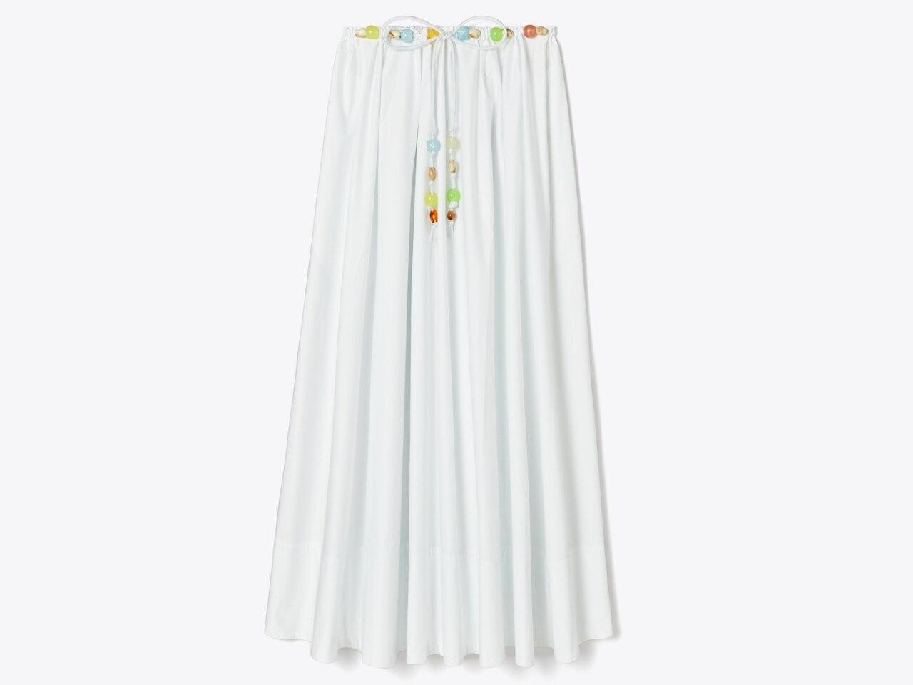 Beaded Cotton Poplin Skirt Product Image