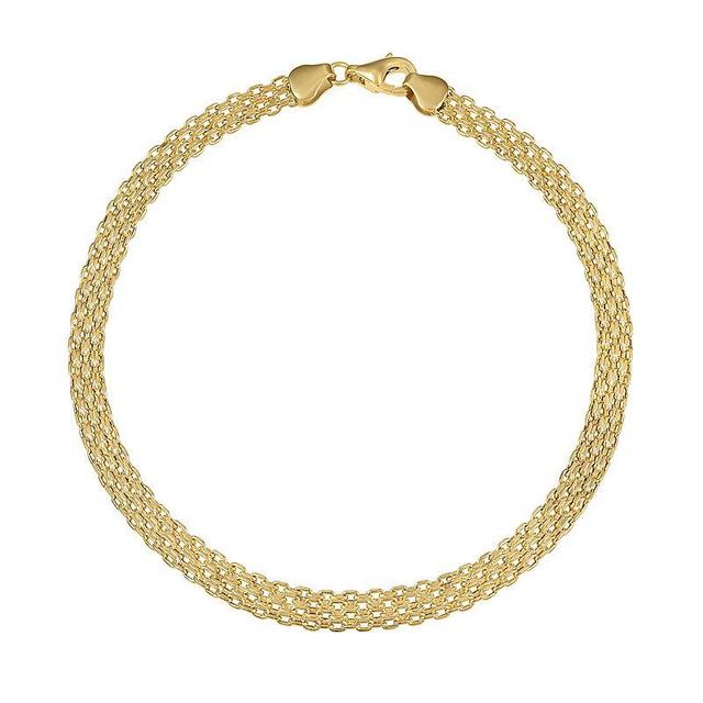 14k Gold Bismark Anklet, Womens Product Image