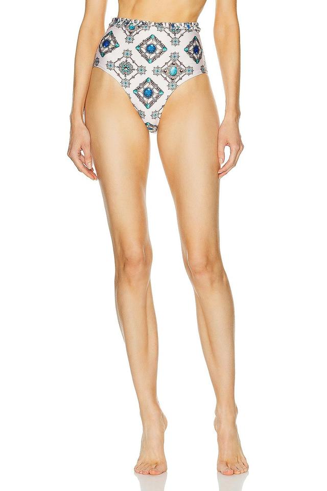 Agua by Agua Bendita Nopal Bikini Bottom White. (also in ). Product Image