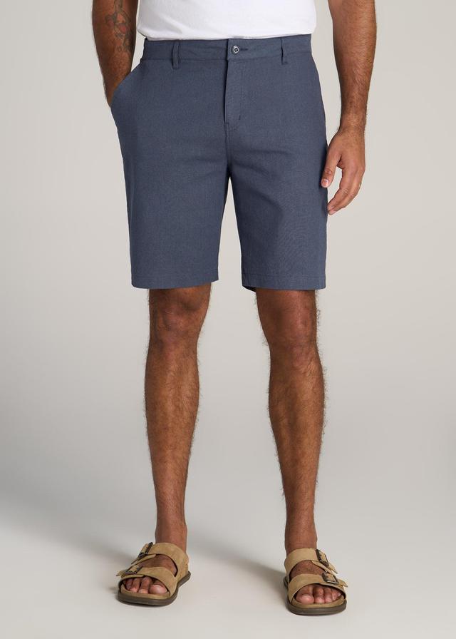 Linen Shorts For Tall Men in Chambray Linen Male Product Image