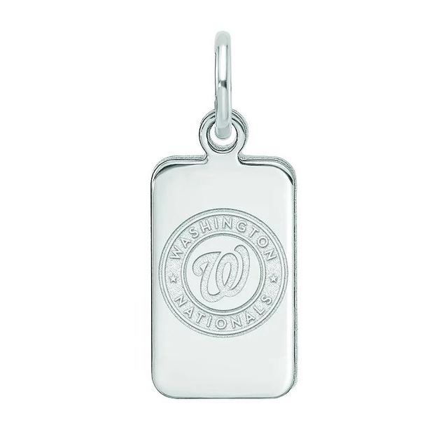 LogoArt Sterling Silver Washington Nationals Tag Pendant, Womens Product Image