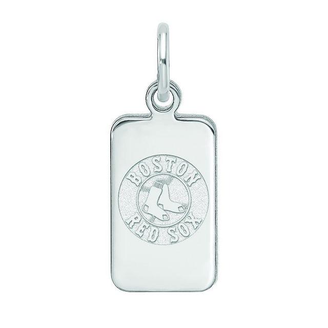 LogoArt Sterling Silver Boston Red Sox Tag Pendant, Womens Product Image