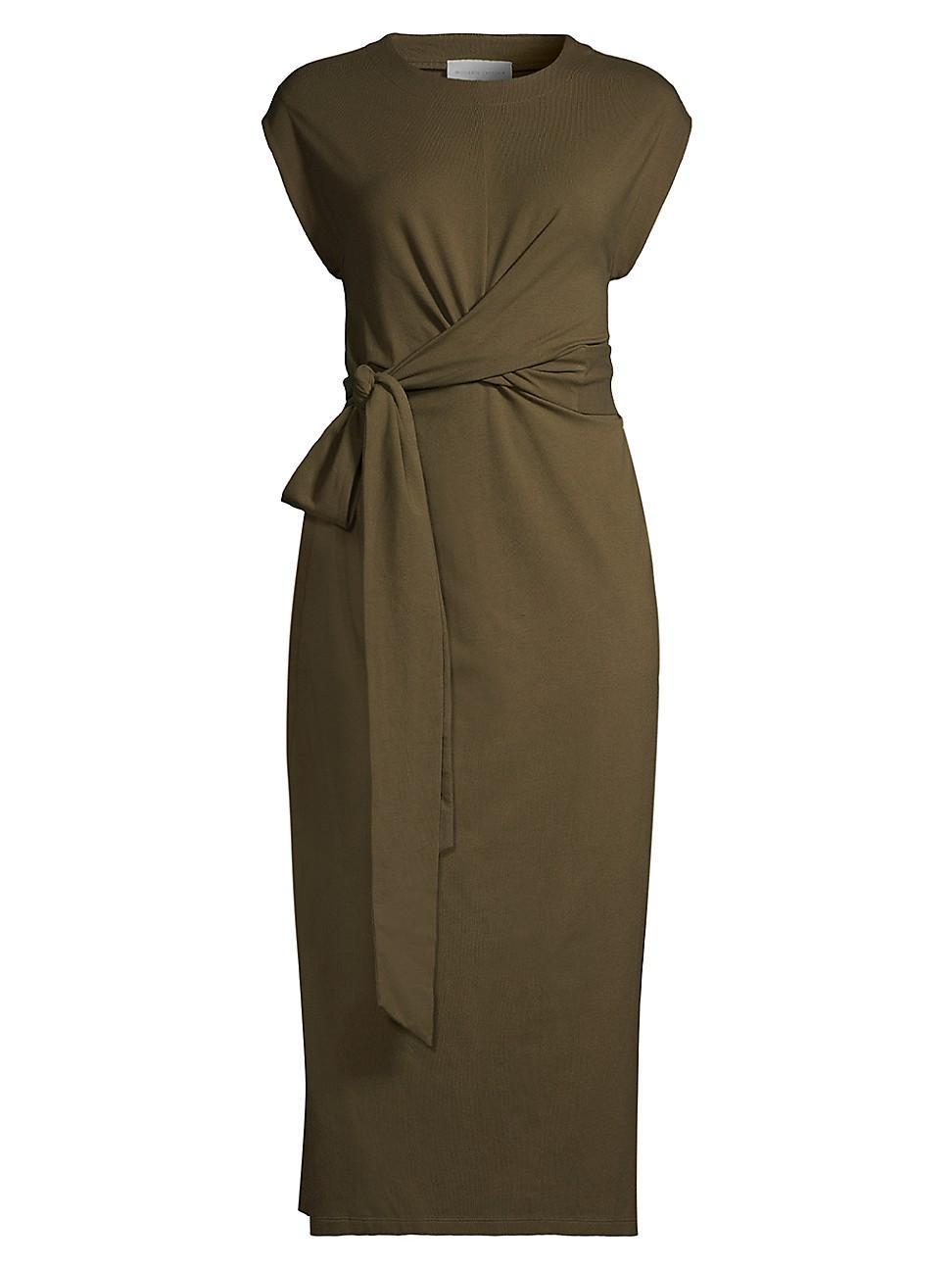 Womens Fei Tie-Front Midi-Dress Product Image