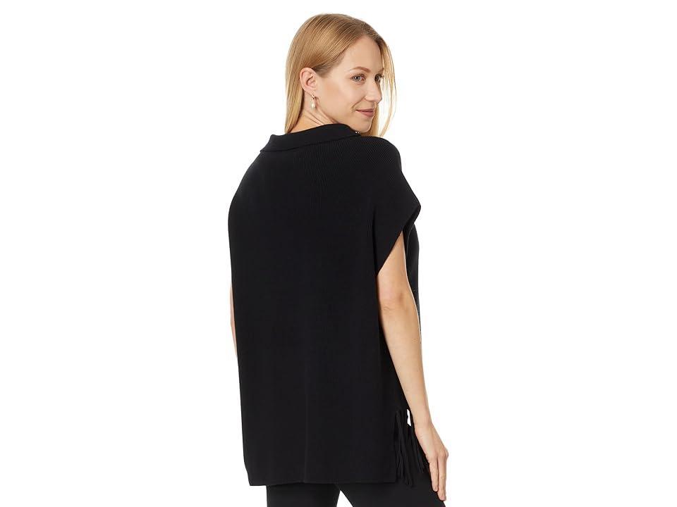 Elliott Lauren Modal Knits - Sleeveless Turtleneck Sweater with Fringe detail Women's Sweater Product Image