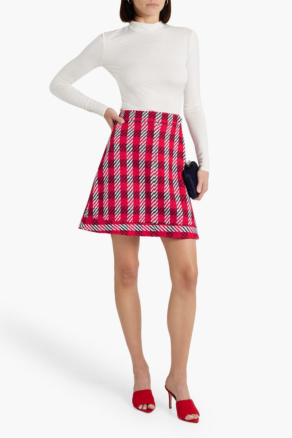 Tweed Skirt In Red Product Image