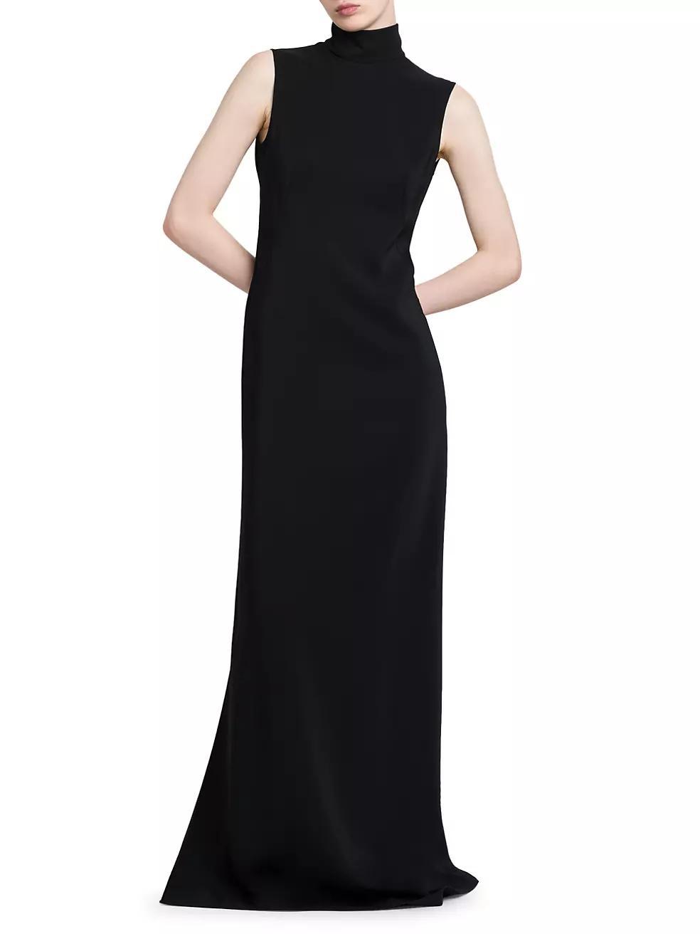 Matte Jersey & Satin Cut-Out Gown Product Image