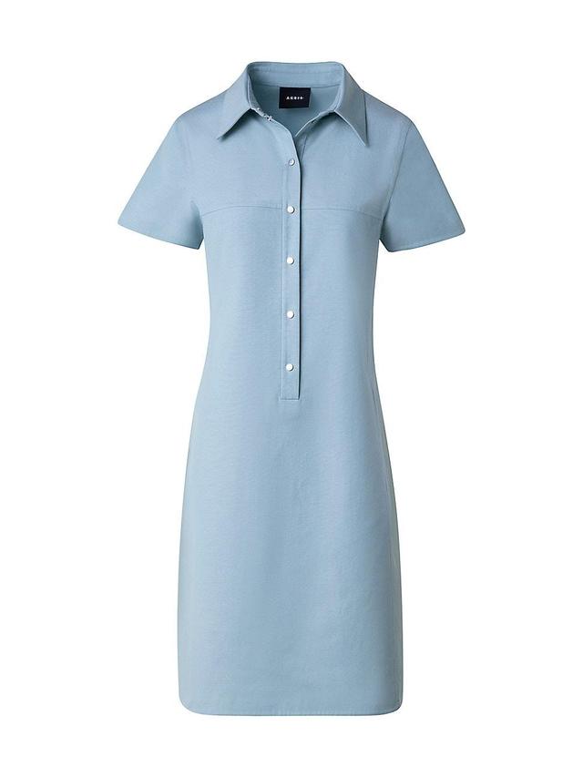 Womens Silk-Blend Polo Dress Product Image