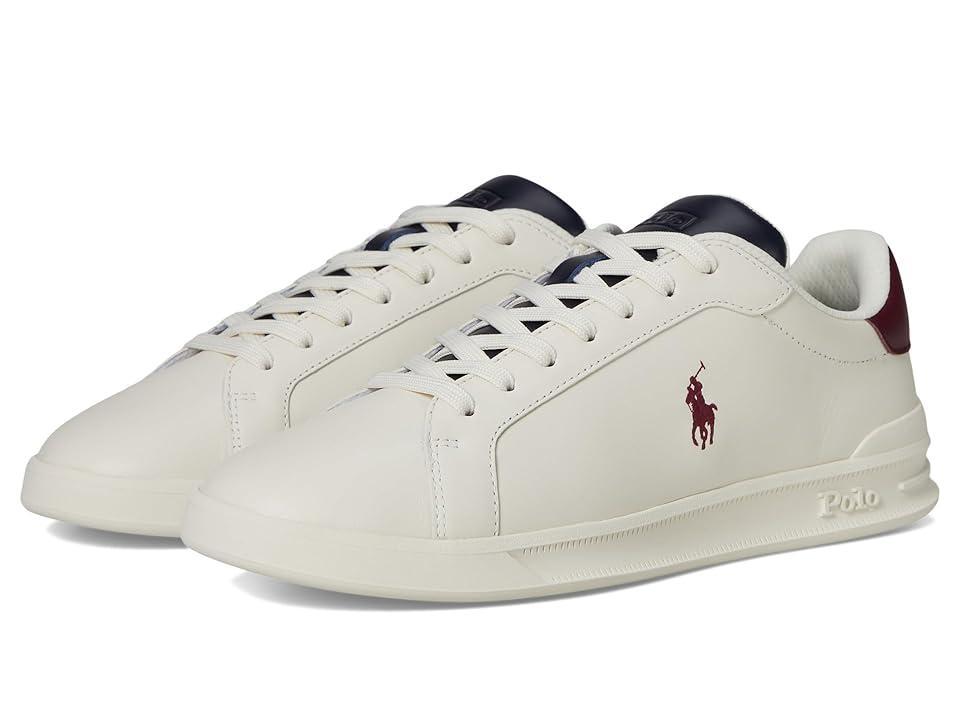 Polo Ralph Lauren Mens Heritage Court Ii Leather Sneaker - WHITE/NAVY Product Image