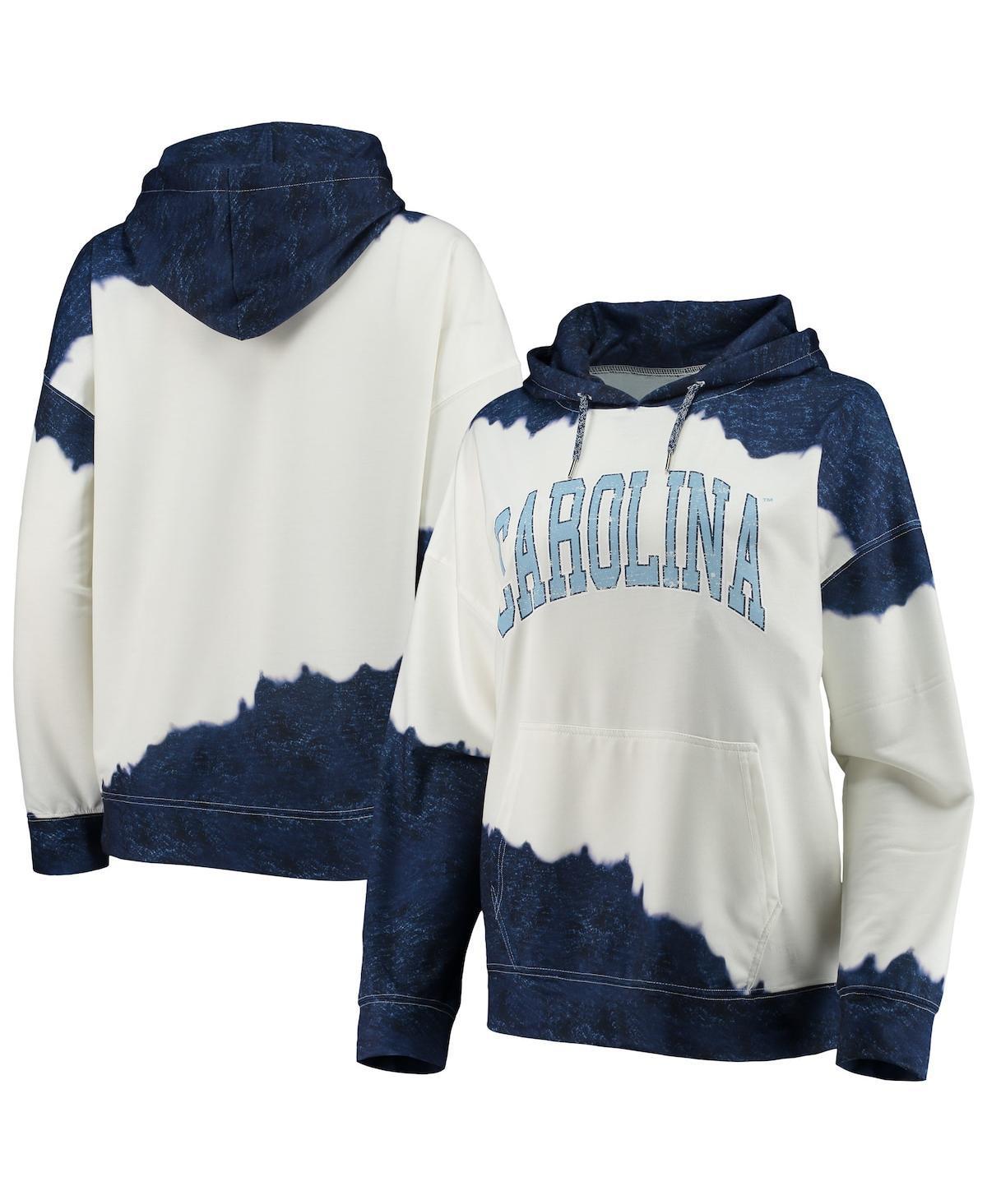 Womens Gameday Couture White North Carolina Tar Heels For the Fun Double Dip-Dyed Pullover Hoodie - White Product Image