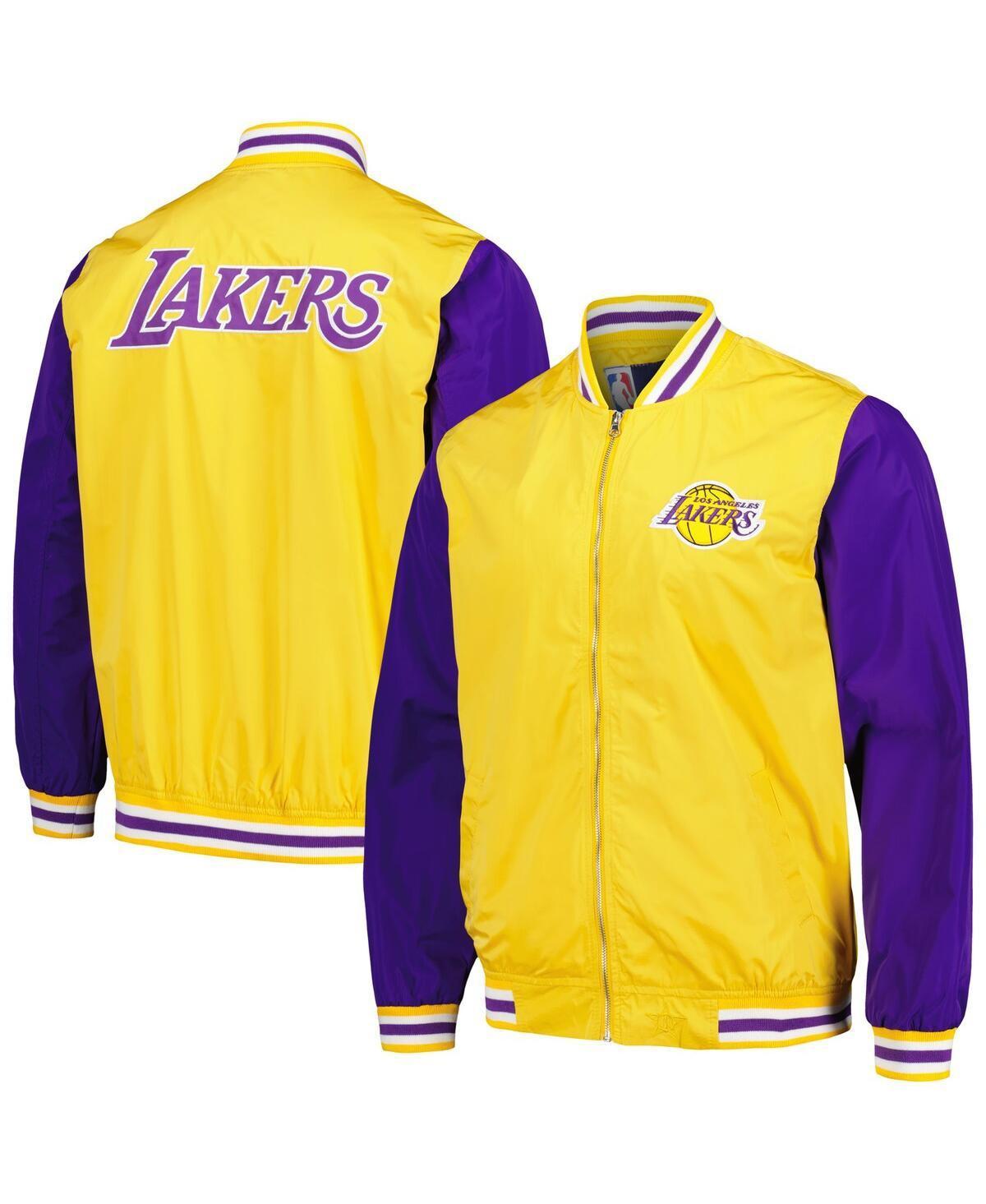 Mens Jh Design Yellow Los Angeles Lakers Full-Zip Bomber Jacket Product Image