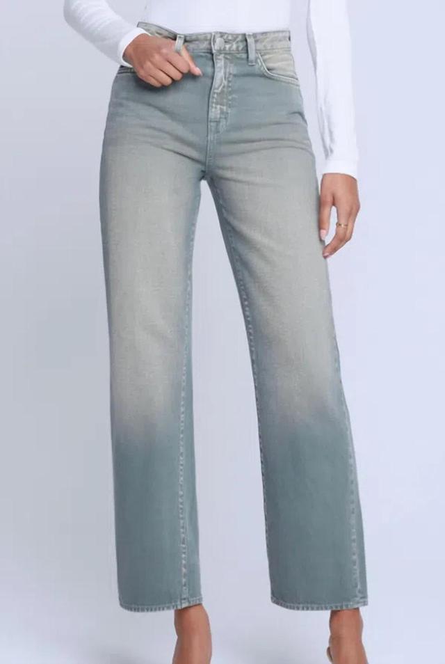 Jones Stovepipe Denim In Jade Green Product Image