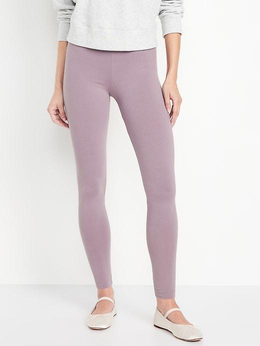 High-Waisted Jersey Ankle Leggings Product Image