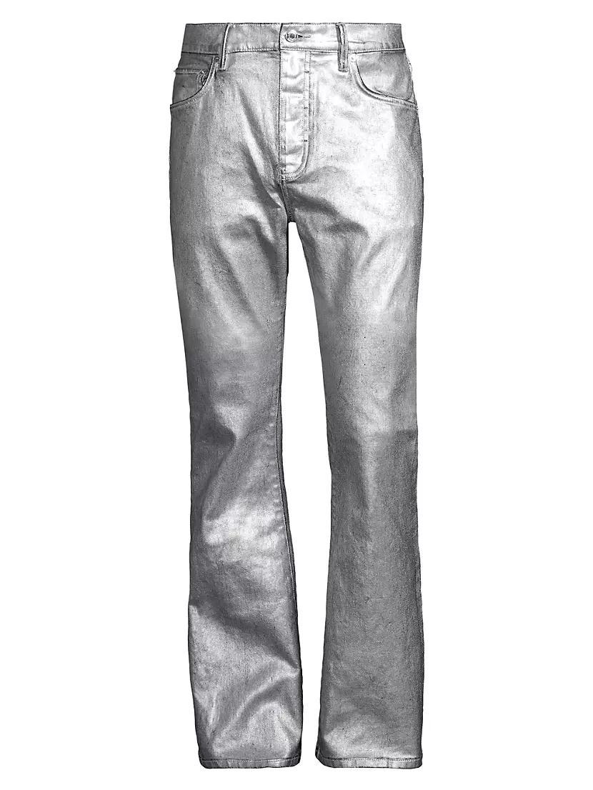 Metallic Coated Stretch Jeans Product Image