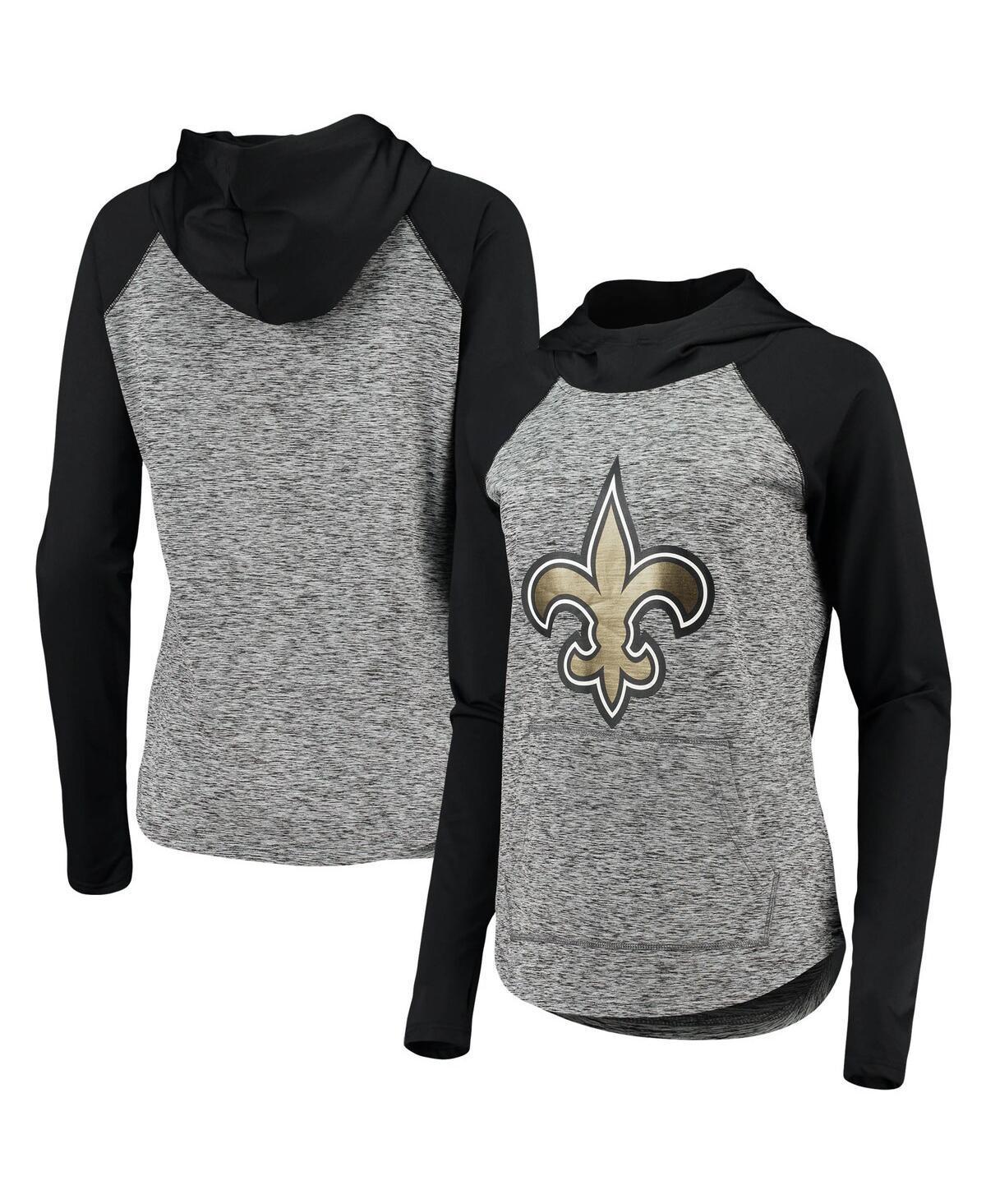 Womens G-iii 4Her by Carl Banks Heathered Gray and Black New Orleans Saints Championship Ring Pullover Hoodie - Heathered Gray Product Image