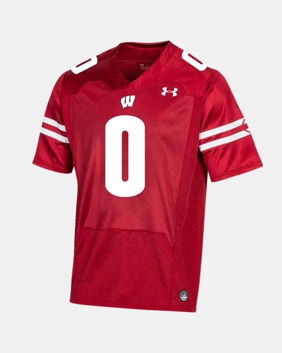 Men's UA ArmourFuse Wisconsin Football NIL Replica Jersey Product Image