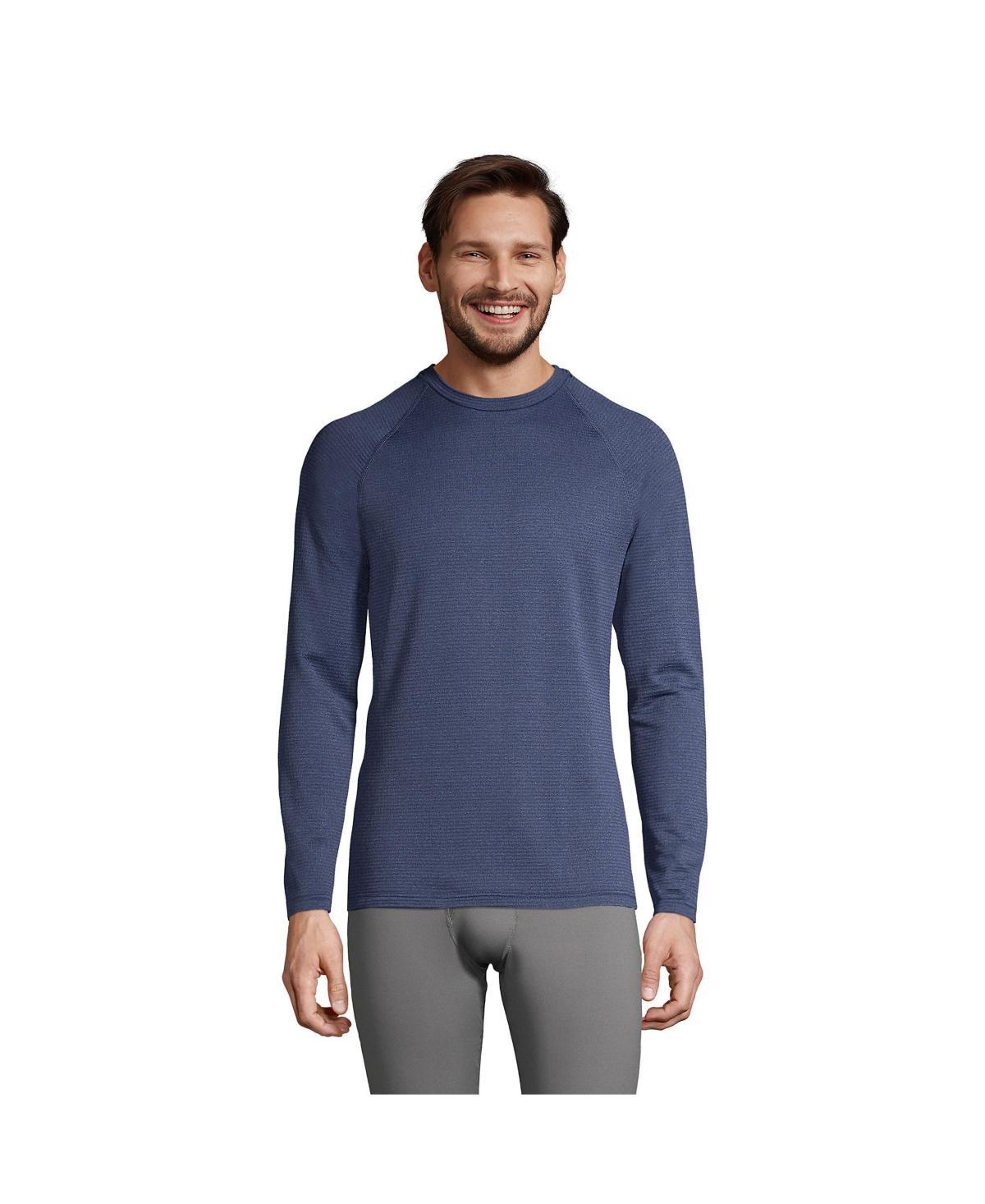 Mens Lands End Stretch Thermaskin Long Underwear Crewneck Base Layer Top Product Image