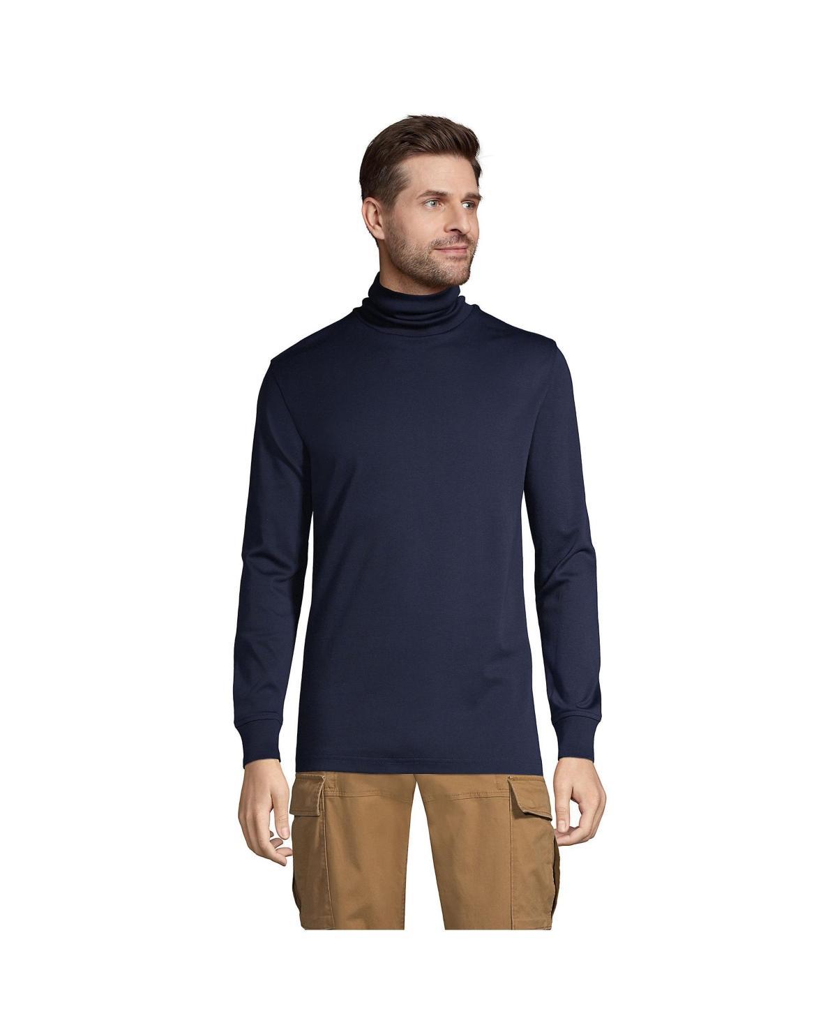 Lands End Mens Super Soft Supima Turtleneck T-Shirt Product Image