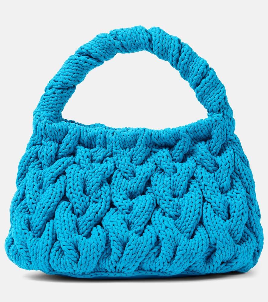 JW ANDERSON Blue Cable Knit Bag Product Image