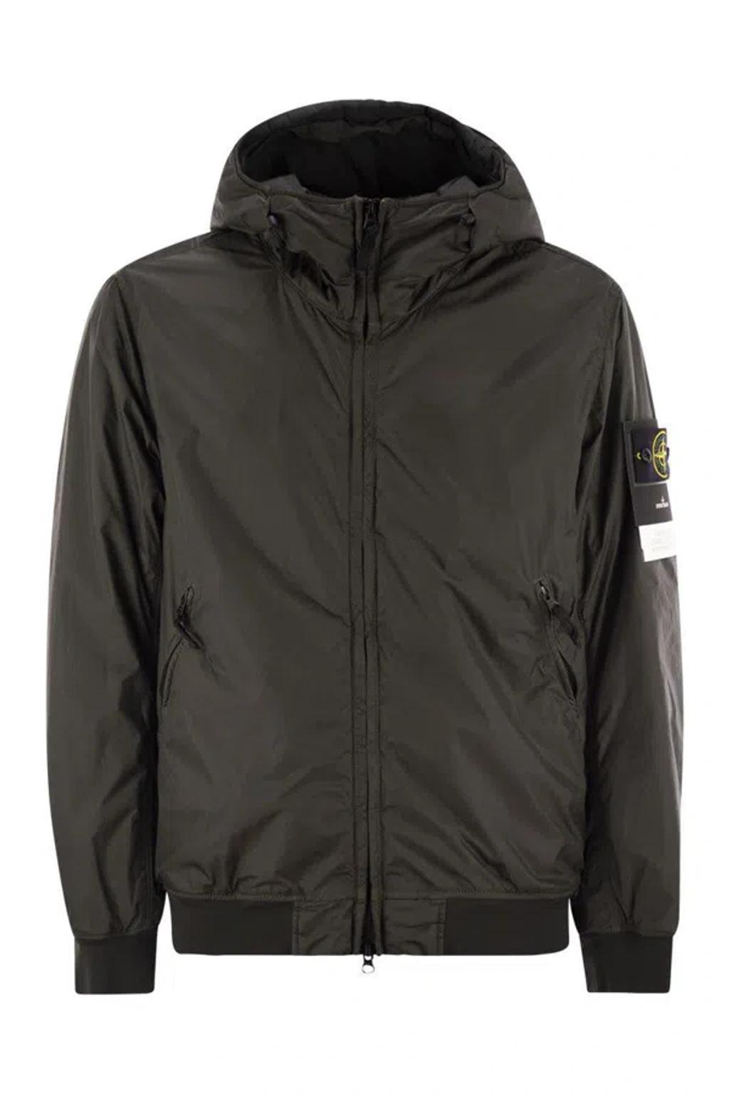 STONE ISLAND Garment Dyed Crinkle Reps R-ny Casual Jackets, Parka Gray In Grey Product Image