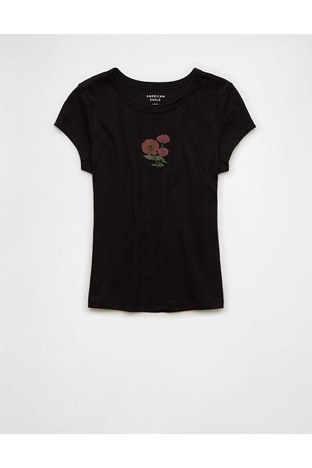 AE Pointelle Graphic T-Shirt Women's Product Image