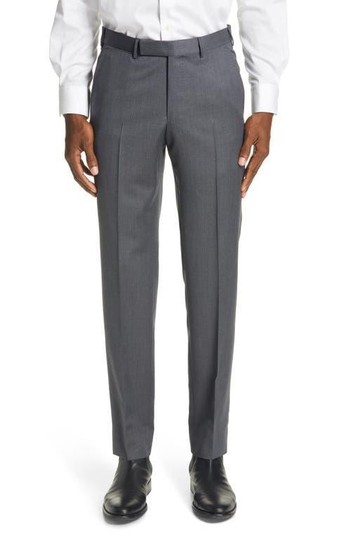 ZEGNA Micronsphere Classic Fit Wool Dress Pants Product Image