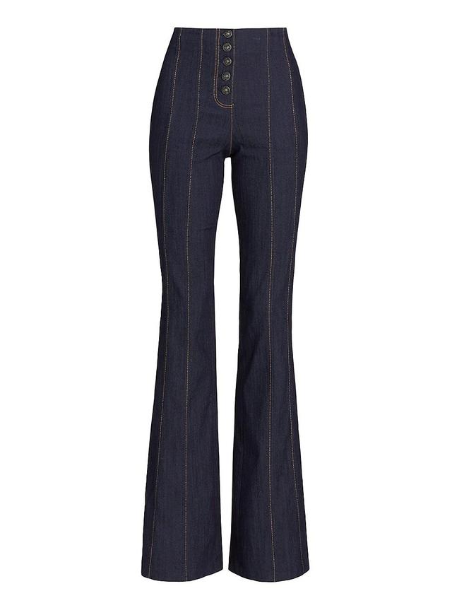 Womens Carolina Seamed Flared Jeans Product Image