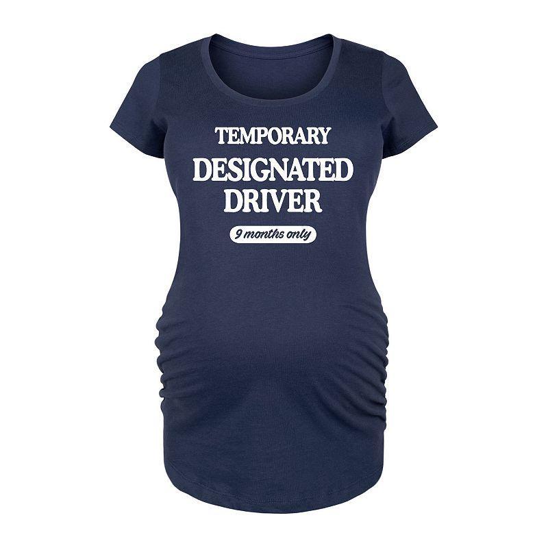 Maternity Temporary Designated Driver Graphic Tee, Womens Grey Dark Red Product Image