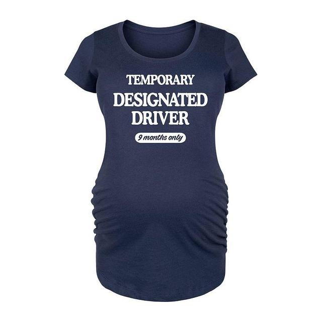 Maternity Temporary Designated Driver Graphic Tee, Girls Blue Product Image