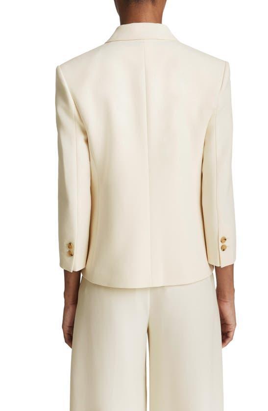 Shrunken Bracelet-sleeve Blazer In Off White Product Image