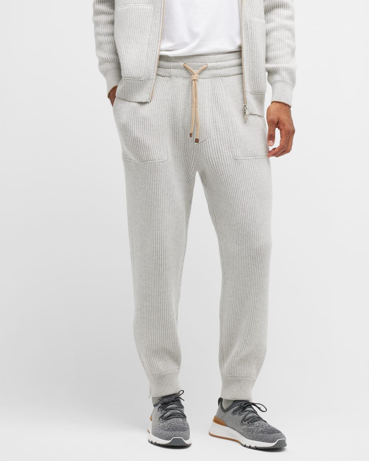 Mens Rib Cashmere Sweatpants Product Image