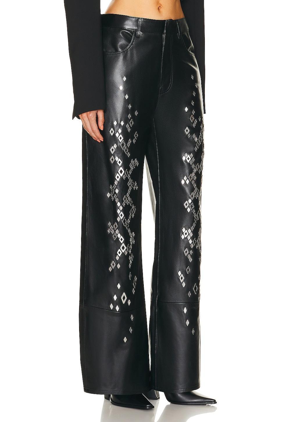 Dion Lee Studded Snakeskin Pant Black. (also in S, XS). Product Image