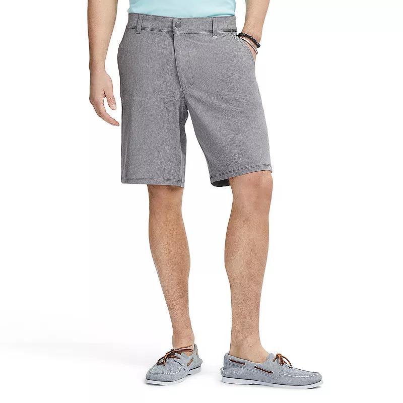 Mens IZOD Saltwater Hybrid Performance Shorts Smoked White Product Image